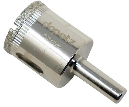 Dapetz ® 27mm Diamond Hole Saw Cutter - Brazed Diamond Drill Bit for Cutting Tile, Porcelain, Glass, Marble, Ceramic, and Stone