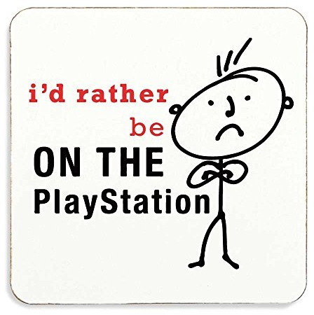 Pour homme I'd rather be on the PlayStation Dessous de Verre Liège soutenu haute qualité fête des pères Mari Dad Oncle grand-père Cadeau