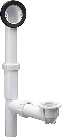 Design House Parts & Accessories 522458 Vidage de Baignoire PVC Brut en kit, Blanc, 3,8 cm