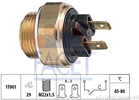 FACET 7.5018 Temperaturschalter Kühlerlüfter Kompatibel mit CITROËN Visa Schrägheck 95493258 EPS 1.850.018 KW 550 018
