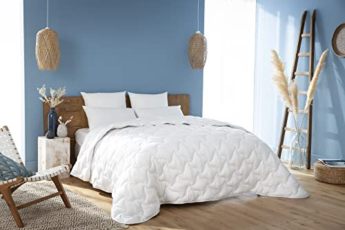 Abeil 1388;- Piumone matrimoniale leggero antitraspirante TopCool, bianco, 220 x 240 cm