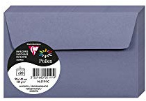 Clairefontaine 5191C - Packung mit 20 Umschlägen Pollen 90x140 mm, 120g, selbstklebend, ideal für Einladungen und Korrespondenz, Premium glattes Papier, Vergissmeinichtblau, 1 Pack