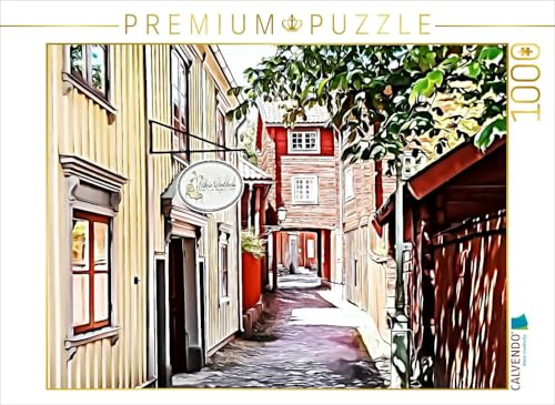 CALVENDO Puzzle Schwedengasse | 1000 Teile Lege-Größe 64 x 48 cm Foto-Puzzle für glückliche Stunden