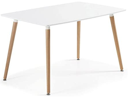 Noorsk Design Mesa de Comedor 120x80 - Mesa Blanca - Mesa de Comedor nórdica
