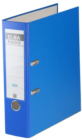 Elba Ordner A4, rado brillant, breit, veredeltes Papier, blau, 1 Stück