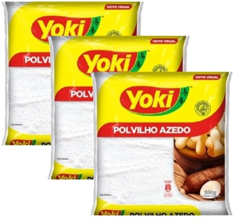 Yoki Polvilho Azedo - Almidón agrio de 17.5 onzas, paquete de 3
