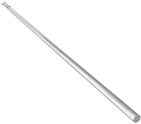 Flairdeco Schleuderstab / Gardinenstab ohne Griff, Plastik, Transparent, 125 cm