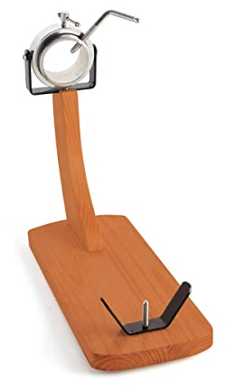 Quid Ellenbogen Metall Natur PEDROCHES QD Schinkenhalter mit drehbarem Metallbogen, Holzständer, Holz, 40 cm, 2