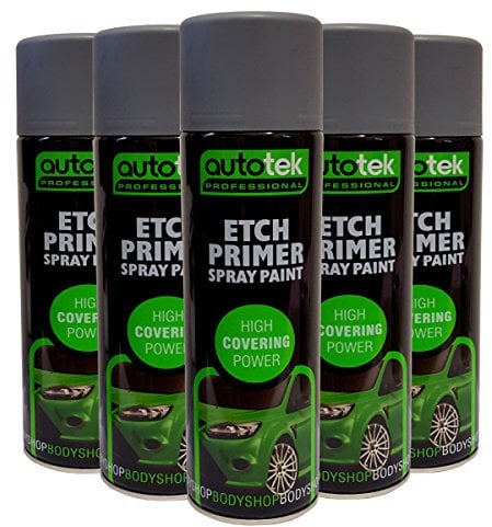 (3 CANS) Autotek Etch Primer Spray for Aluminium Galvanised Steel Stainless GRP Plastic