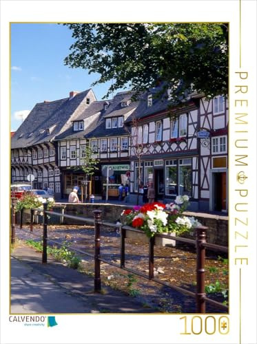 CALVENDO Puzzle Fachwerkhäuser am Gose-Kanal in Goslar | 1000 Teile Lege-Größe 48 x 64 cm Foto-Puzzle für glückliche Stunden