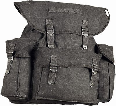 A.Blöchl AB Robuster Bundeswehr Rucksack 30 Liter (42 x 38 x 16 cm/Schwarz)
