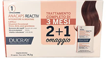Ducray Anacaps Reactiv Cabello y Uñas 90 Cápsulas