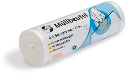 Müllbeutel DEISS UNIVERSAL PLUS 60L für Büroabfall