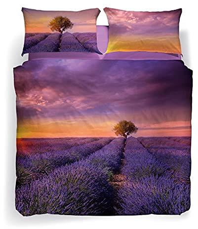 Copripiumino Matrimoniale CALEFFI linea LAVENDER SUNSET