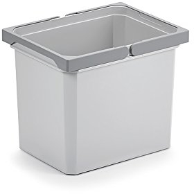Naber Mülleimer | Modell 8012490 | Volumen 12L | 230 x 302 x 256 mm | Kunststoff Grau