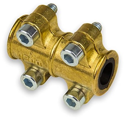 Stabilo-Sanitaer Reparaturschelle 15 mm Dichtschelle Dichtungsschelle Messing Dichtungsband Reparatur Kupferrohr Heizungsrohr reparieren