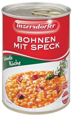 Inzers. Bohnen mit Speck 400g 6 x 400 g