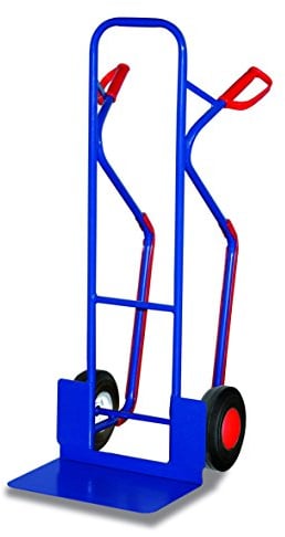 Stahlrohrkarre mit großer Schaufel RAL5010 Enzianblau Sackkarre Klappkarre