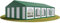 TOOLPORT Festzelt Partyzelt 5x10 m Premium, hochwertige PVC Plane 750 N mit grünem Dach 100% wasserdicht mit Bodenrahmen