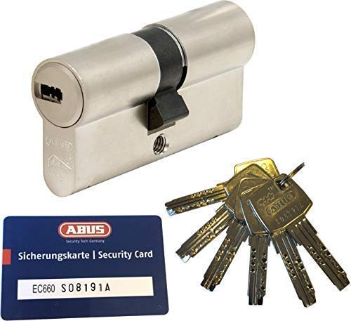 ABUS EC660 Profil-Doppelzylinder Länge (a/b) 35/35mm (c=70mm) mit 6 Schlüssel, mit Sicherungskarte