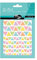 Maildor AE045O Packung Stickers Initial (4 Bögen, 10,5 x 16 cm, 380 Stickers, ideal für Kinder ab 5 Jahren, bunte Dreiecke)