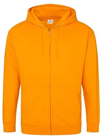 AWDis Just Hoods Men's Zoodie Hoodie, Orange (Orange Crush), X-Large