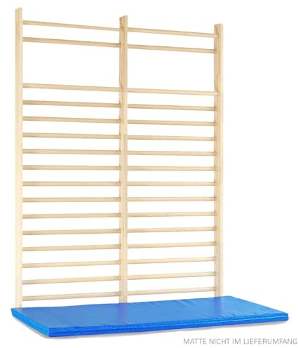 Doppel Sprossenwand nach DIN Kletterwand Turnwand Klettergerüst, 200-260 cm