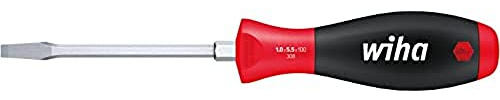 Wiha Schraubendreher SoftFinish® Schlitz mit Sechskantklinge und Sechskantansatz (00731) 3,5 mm x 75 mm ergonomischer Griff für kraftvolles Drehen, Allrounder für Industrie und Handwerk