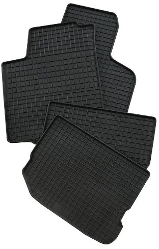 PETEX Gummimatten passend für Polo ab 2000-08/2001 Fußmatten schwarz 4-teilig