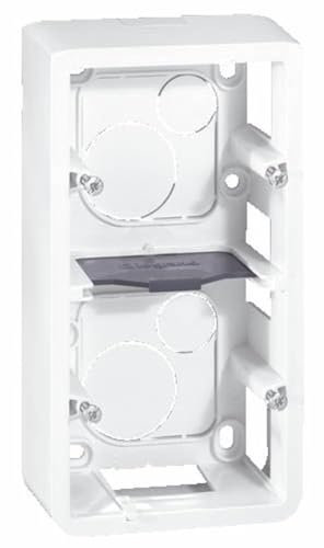 Cadre saillie profondeur 40mm Mosaic pour 5 ou 2x2 modules vertical et support référence 080252