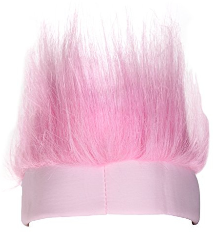 TROLL STIRNBAND MIT HELL ROSA HOCHSTEHENDEN HAAREN