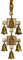 JMD Handcrafted Zap Impex ® Shubh Labh Gott Ganesha/Ganesha Wandbehang mit Glocken Messingmetall für Tür Decor (Shri Ganesh & Laxmi Ji -5Bells)