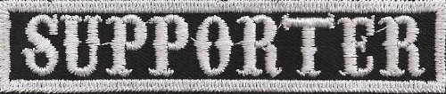 SOA sw, Supporter Namensschild Rangabzeichen Motorad Kutte Patch Aufnäher