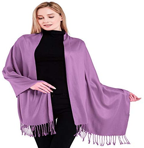 CJ Apparel Mauve Einfarbiges Design Stola Schal Umschlagtuch Schultertuch Tuch Zweite Wahl Pashmina NEU