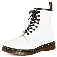 Dr. Martens 1460, Scarpe Da Barca Donna, Bianco White Smooth, 36 EU