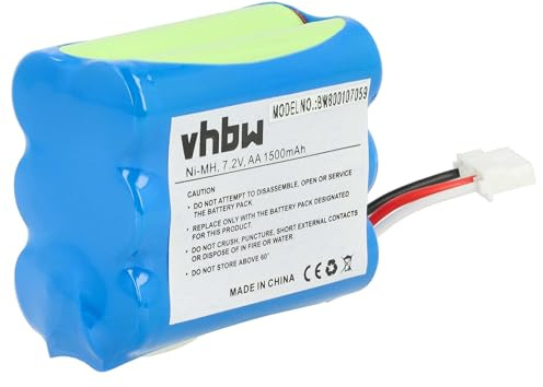 vhbw Batterie Compatible avec iRobot Braava 300 | 380, 390, 2000, 381, 380T, 390T aspirateur (1500mAh, 7,2V, NiMH)