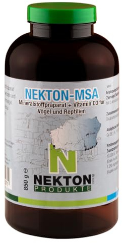 NEKTON-MSA | Hochwirksames Mineralstoffpräparat für Ziervögel, Reptilien und Amphibien | (850g)