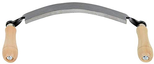 Timber Tuff 10-Inch Curved Draw Shave, Heavy-Duty Steel Wood Debarking and Furniture Shaving Hand Tool for Logs and Timber, TMB-10DC, Silver