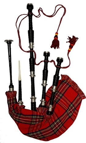 Tartan City Dudelsack, Palisander, Schwarz / Silber, C-Dur, Armee-Dudelsack