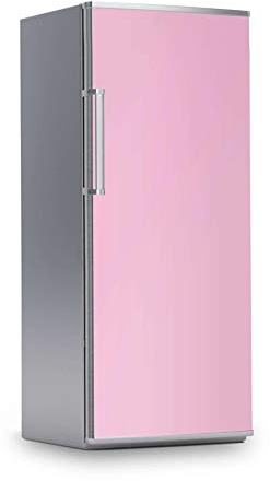 Kühlschrank Möbelfolie I Dekoraufkleber für Kühlschrankfront - Bedruckte Klebe-Folie abwaschbar I Klebefolie Küche - Farbe: Pink Light