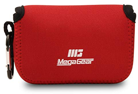 MegaGear MG793 Custodia in Neoprene compatibilie con Nikon Coolpix W150, W100, S33 - Rosso