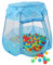 KIDUKU® Kinderspielzelt + 100 Bälle + Tasche Spielhaus Bällebad Schloss für drinnen und draußen (Blau)