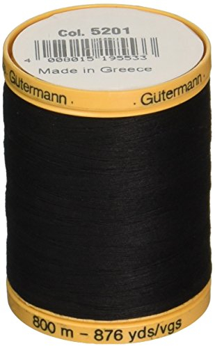 Gütermann 876 YD Natürliche Baumwolle Gewinde Feststoffe, schwarz