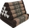 GURU SHOP Thaikissen, Dreieckskissen, Kapok, Tagesbett mit 2 Auflagen - Elefant Braun, 30x50x120 cm, Asiatisches Sitzkissen, Liegematte, Thaimatte