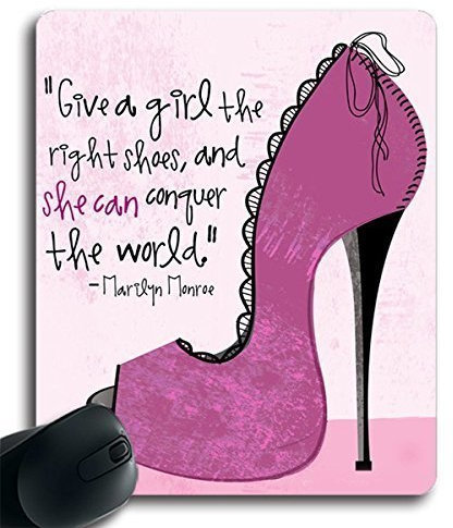Größe 22,9 x 17,8 cm -give A Girl The Right Shoes And She Can Conquer The World (042711) Custom Gummi Gaming Mauspad/Maus Pads/Maus-Matten in 250 mm * 200 mm * 3 mm