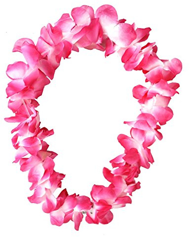 I LOVE FANCY DRESS Collier Hawaïen à Fleurs Roses de 45 cm pour Les journées à la Plage. Ideal pour Les enterrements de Vie de garçon ou de Jeune Fille. (X12)