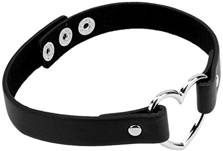 Unbekannt Maedchen Lieben Herzen Halsband Lederhalsband Punkherz Goth Fans Halskette