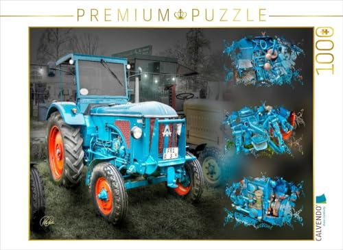 CALVENDO Puzzle Oldtimer Traktor Hanomag | 1000 Teile Lege-Größe 64 x 48 cm Foto-Puzzle für glückliche Stunden