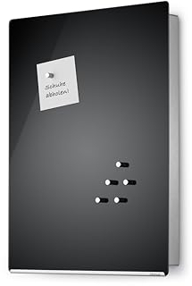 Blomus 65367 Schlüsselkasten/Glasmagnettafel Velio, schwarz