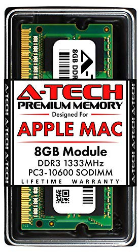 A-Tech 8GB di RAM per Apple MacBook Pro Early/Late 2011 - iMac Mid 2010 Quad-Core 27, Mid 2011 21.5/27 - Mac Mini Mid 2011 | DDR3 1333MHz PC3-10600 SODIMM Modulo di aggiornamento Memoria